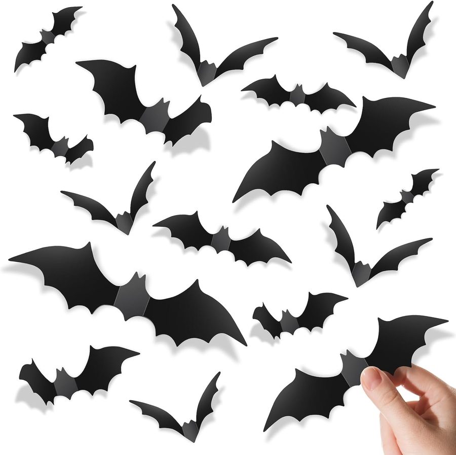 3D black bats Halloween wall decoration