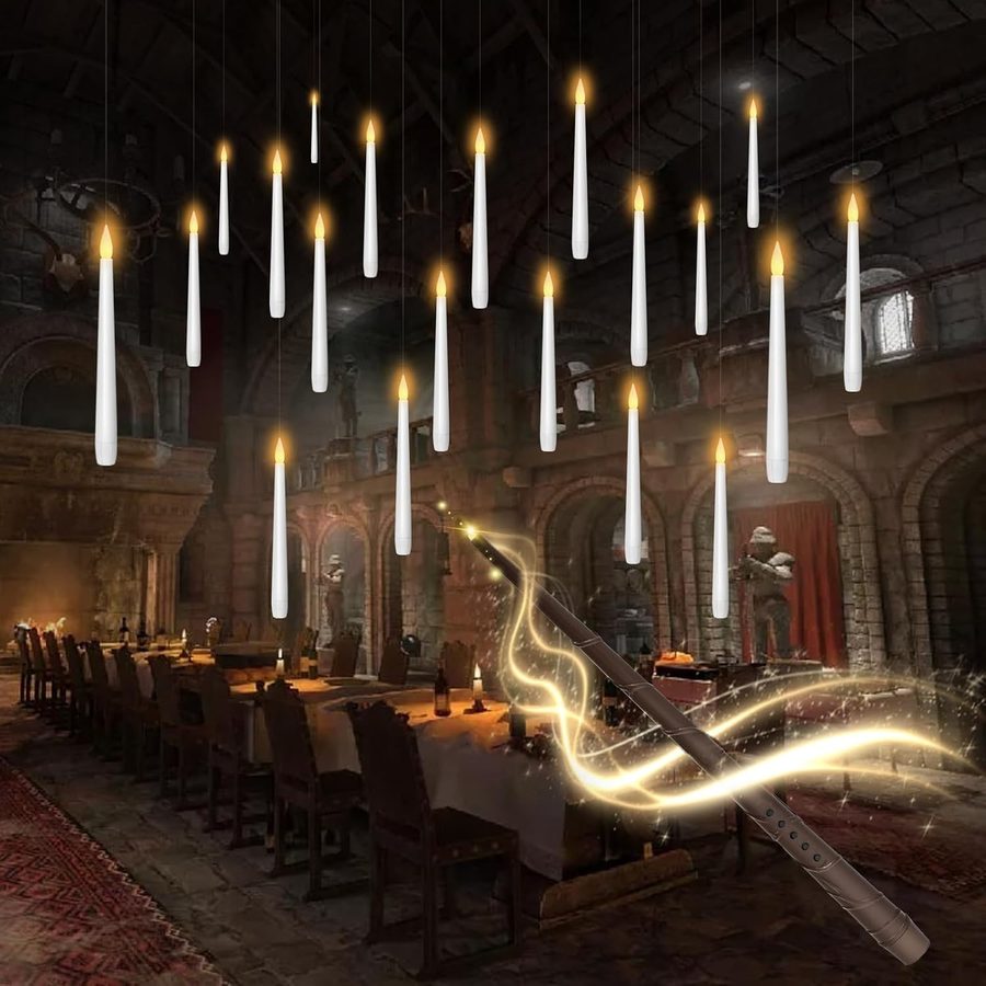 Flameless floating candles Halloween decor